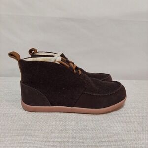 Lands End Womens Size 6 All Season Bootie Slippers Rich Coffee Heather 532379